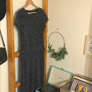 Black polkadot dress